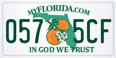 FL license plate 0575CF