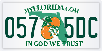FL license plate 0575DC