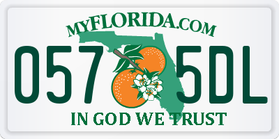 FL license plate 0575DL