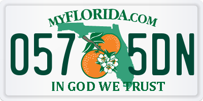 FL license plate 0575DN