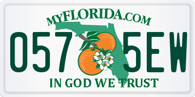 FL license plate 0575EW