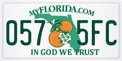 FL license plate 0575FC