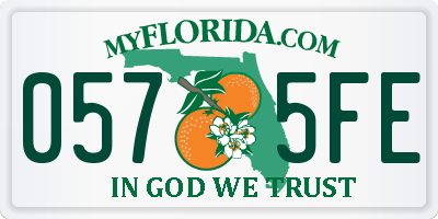 FL license plate 0575FE