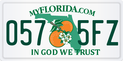 FL license plate 0575FZ