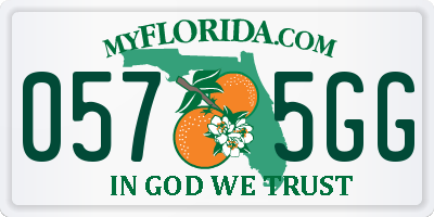 FL license plate 0575GG
