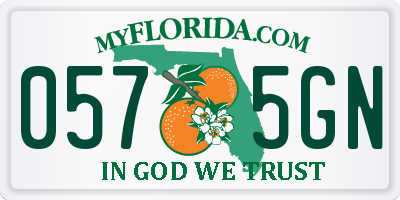FL license plate 0575GN