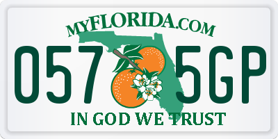 FL license plate 0575GP
