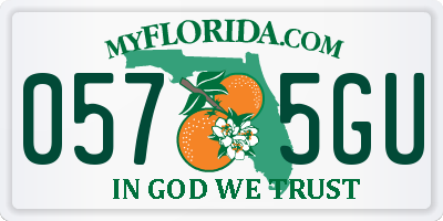 FL license plate 0575GU