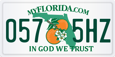 FL license plate 0575HZ