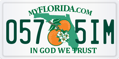 FL license plate 0575IM