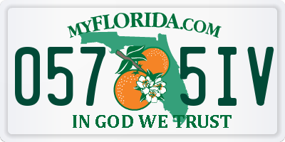 FL license plate 0575IV