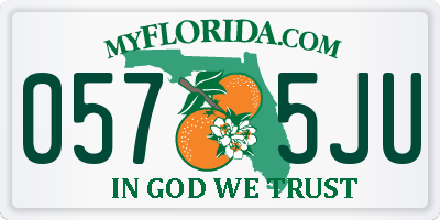 FL license plate 0575JU