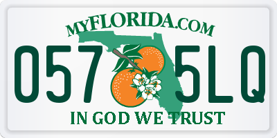 FL license plate 0575LQ