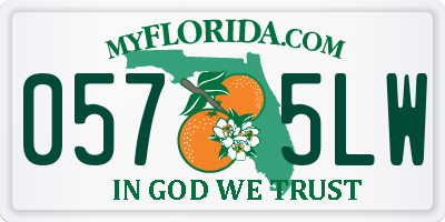 FL license plate 0575LW