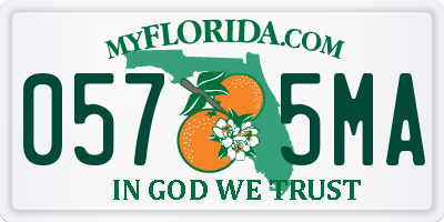 FL license plate 0575MA