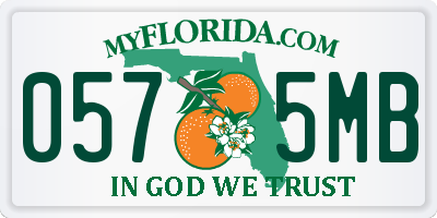 FL license plate 0575MB