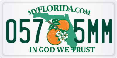 FL license plate 0575MM