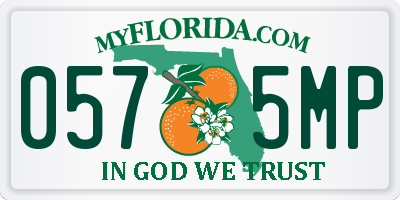 FL license plate 0575MP