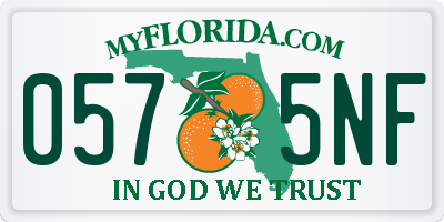FL license plate 0575NF