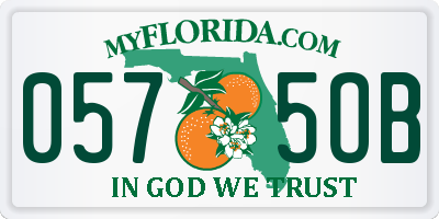 FL license plate 0575OB