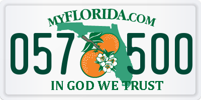 FL license plate 0575OO
