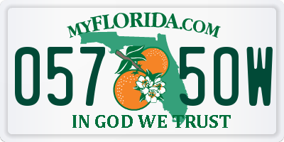 FL license plate 0575OW