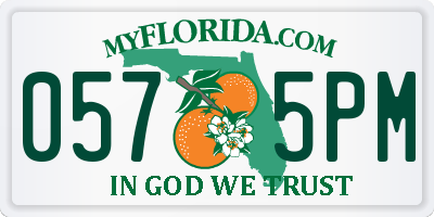 FL license plate 0575PM
