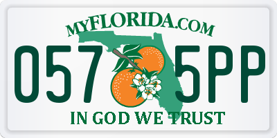 FL license plate 0575PP