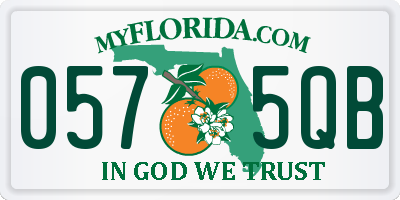 FL license plate 0575QB