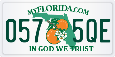 FL license plate 0575QE