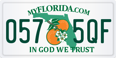 FL license plate 0575QF