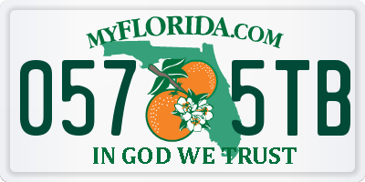 FL license plate 0575TB