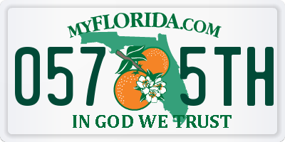 FL license plate 0575TH