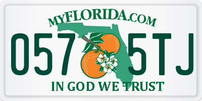 FL license plate 0575TJ