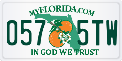 FL license plate 0575TW