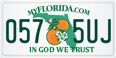FL license plate 0575UJ