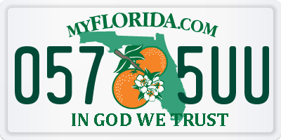 FL license plate 0575UU