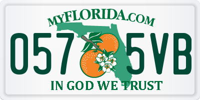 FL license plate 0575VB