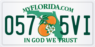 FL license plate 0575VI