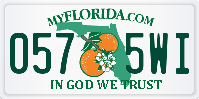 FL license plate 0575WI