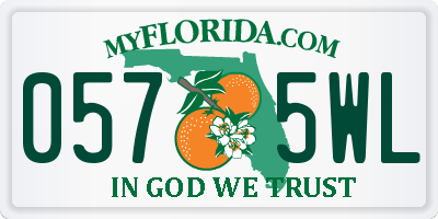 FL license plate 0575WL