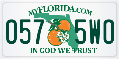 FL license plate 0575WO