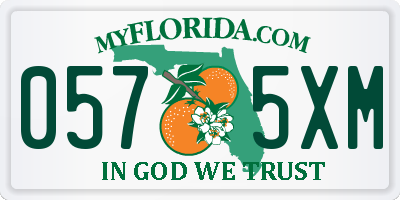 FL license plate 0575XM