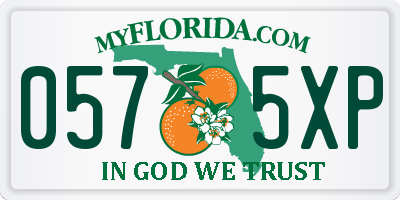 FL license plate 0575XP