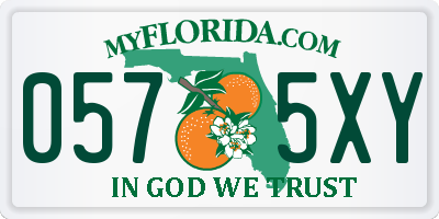 FL license plate 0575XY