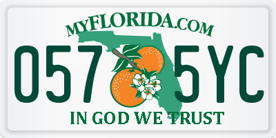 FL license plate 0575YC