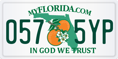 FL license plate 0575YP