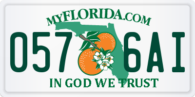 FL license plate 0576AI