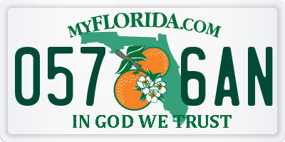 FL license plate 0576AN
