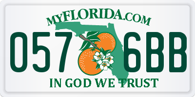 FL license plate 0576BB
